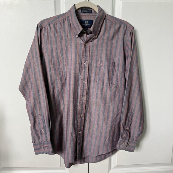 Vintage Givenchy Couture Shirt Mens M Striped Button Up - Picture 1 of 8